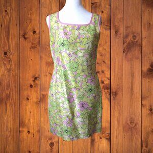 Cynthia Howie Maggy Boutique Women's Size 6 Floral Sleeveless 100% Silk Dress